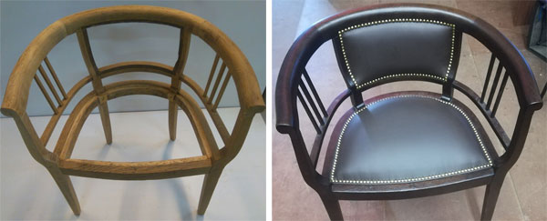 реставрация и перетяжка кресла